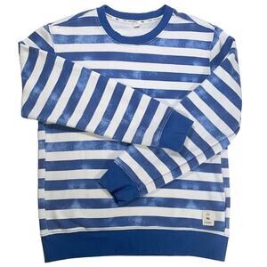 Free Assembly Stripe French Terry Sweatshirt Vintage Wash Blue Men's Small